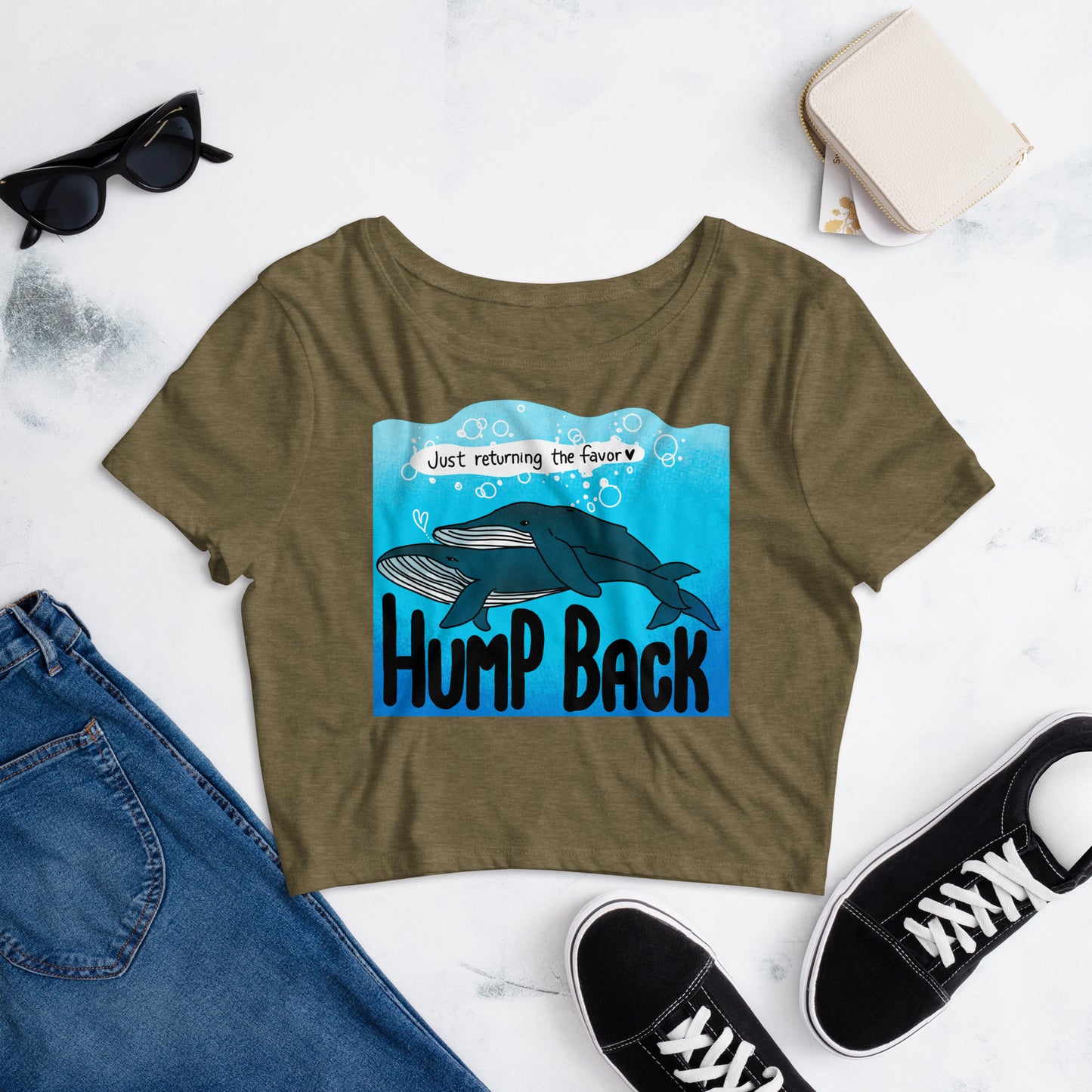 Humpback: Just Returning The Favor - Nature is Queer Crop Tee