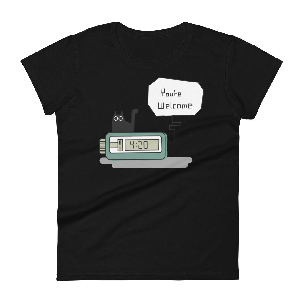 4:20 Clock "You're Welcome" Concept 2 Fashion-fit short sleeve t-shirt