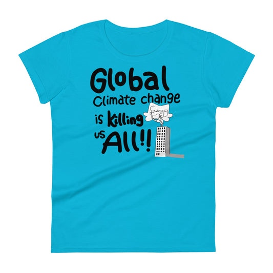 Shouting From The Rooftops Global Climate Change Bonus Panel DITL Fashion-fit short sleeve t-shirt