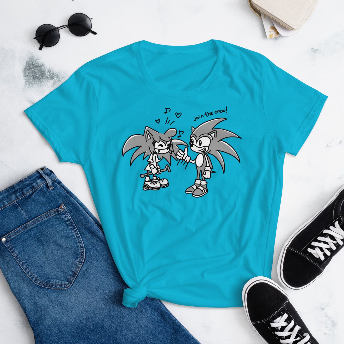 Luna The Hedgehog "Join The Crew" Bonus Panel DITL Fashion-fit short sleeve t-shirt