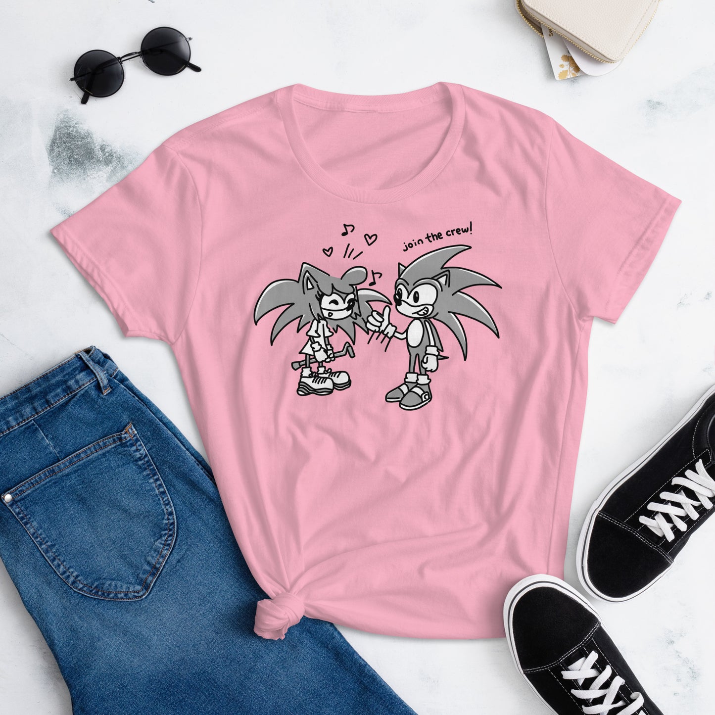 Luna The Hedgehog "Join The Crew" Bonus Panel DITL Fashion-fit short sleeve t-shirt