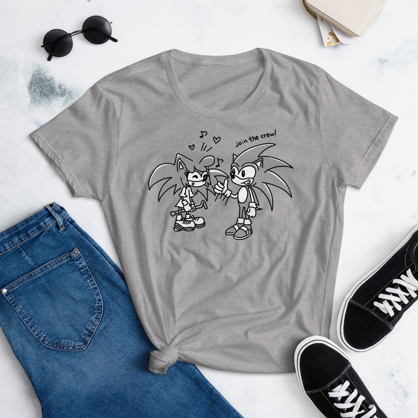 Luna The Hedgehog "Join The Crew" Bonus Panel DITL Fashion-fit short sleeve t-shirt