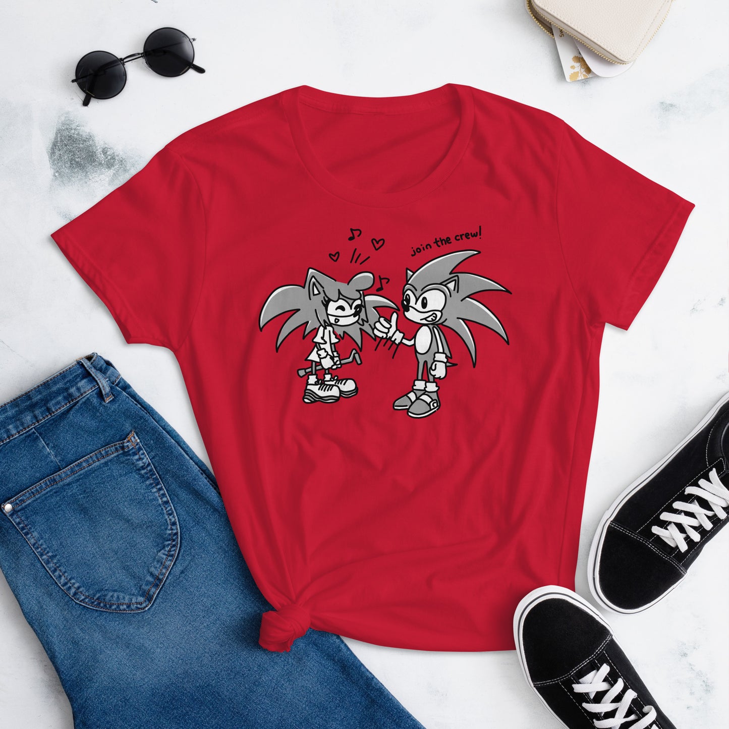 Luna The Hedgehog "Join The Crew" Bonus Panel DITL Fashion-fit short sleeve t-shirt